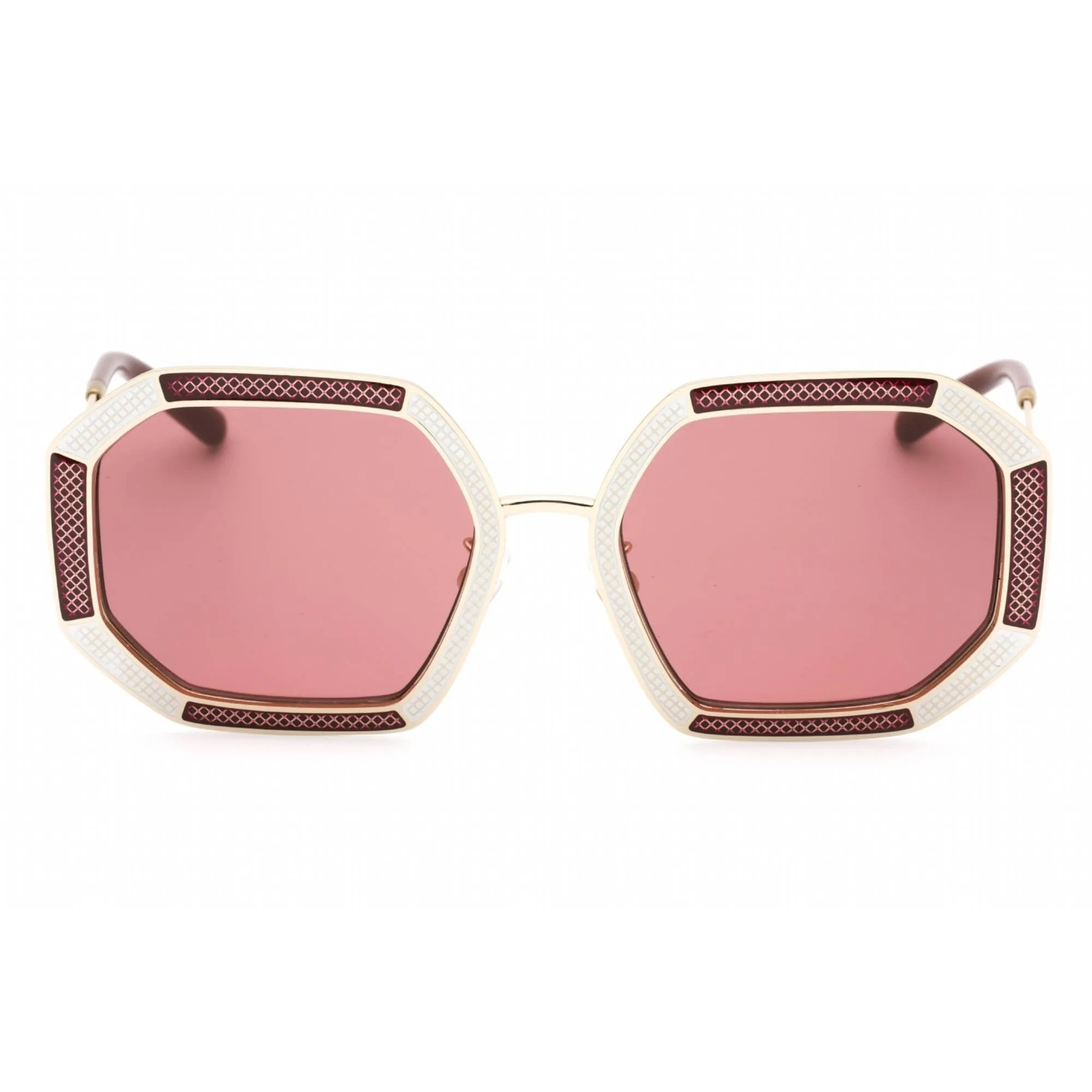 Tory Burch Women's Sunglasses - Bordeaux/Patterned Pale Gold Frame | 0TY6102 335469