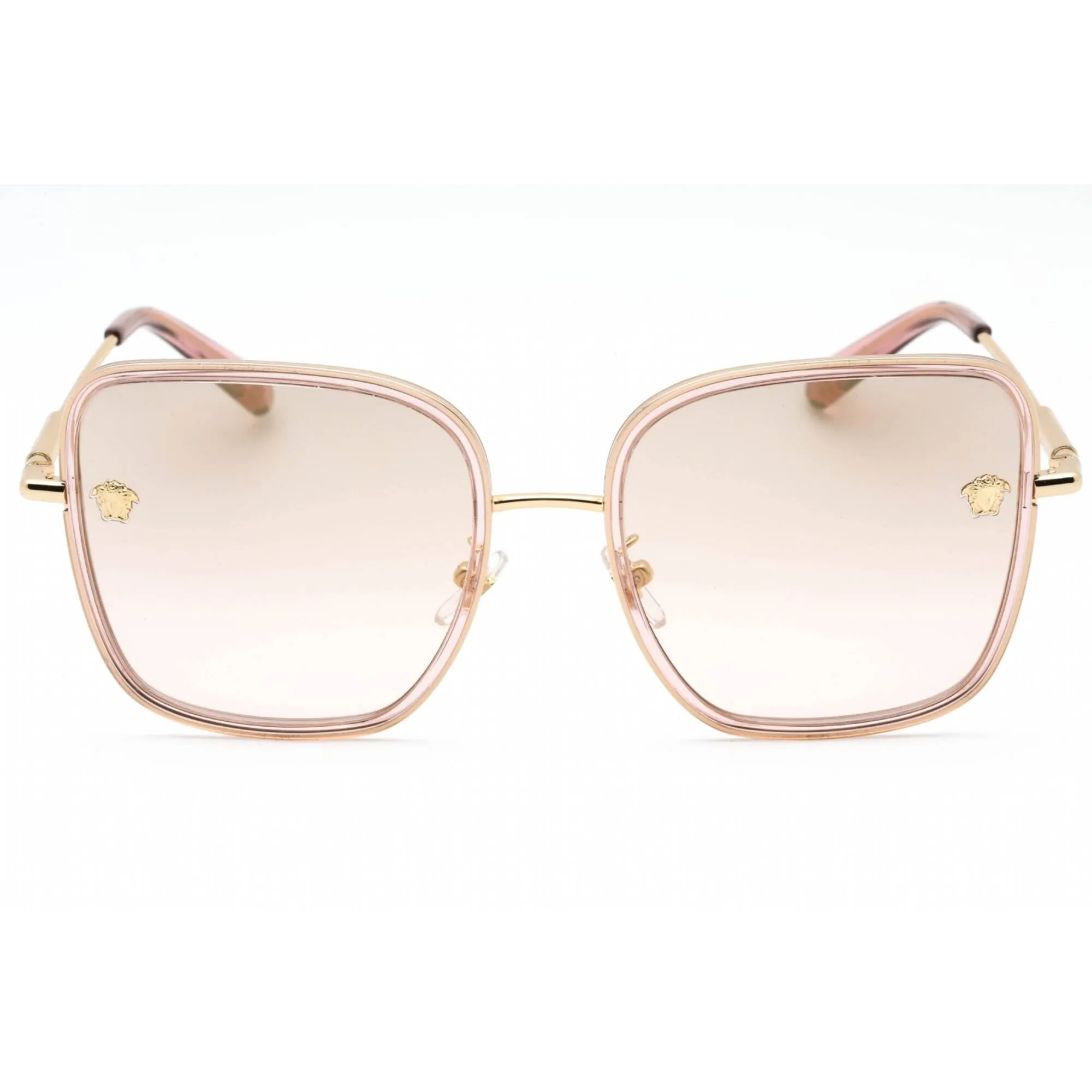 Versace Women's Sunglasses - Transparent Pink/Pale Gold Metal Frame | 0VE2247D 14837I